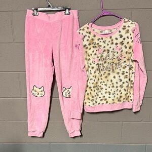 Justice Pink and Leopard Cat Nap Pajama Set